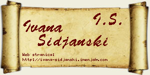 Ivana Šiđanski vizit kartica